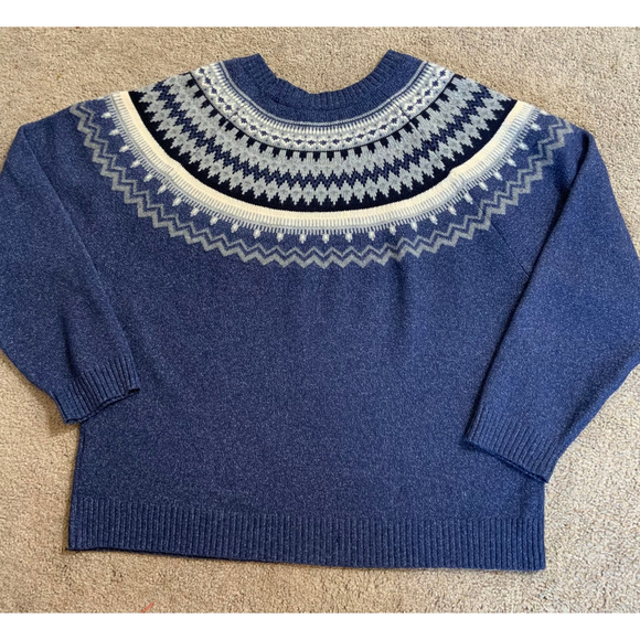 Weatherproof Vintage Men's Sweater Size Large Blue Round Neck Preppy Academia - Picture 13 of 13